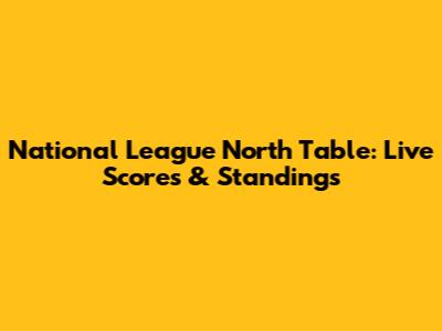 National League North Table: Live Scores & Standings