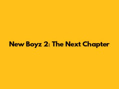 New Boyz 2: The Next Chapter