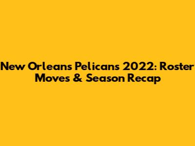 New Orleans Pelicans 2022: Roster Moves & Season Recap
