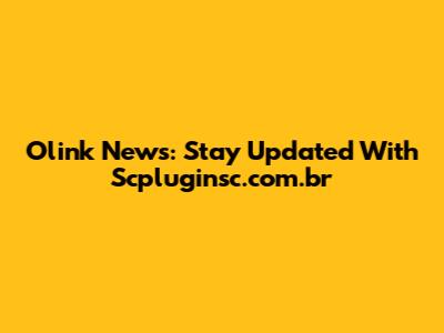 Olink News: Stay Updated With Scpluginsc.com.br