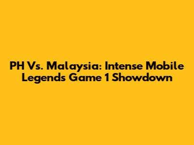 PH Vs. Malaysia: Intense Mobile Legends Game 1 Showdown