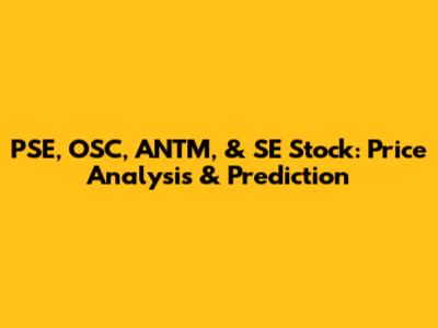PSE, OSC, ANTM, & SE Stock: Price Analysis & Prediction