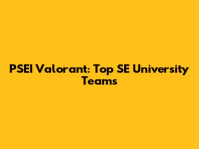 PSEI Valorant: Top SE University Teams