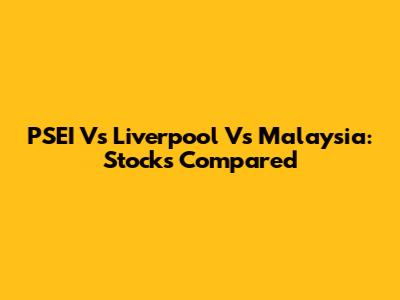 PSEI Vs Liverpool Vs Malaysia: Stocks Compared