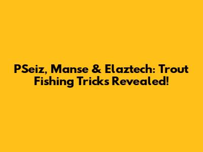PSeiz, Manse & Elaztech: Trout Fishing Tricks Revealed!