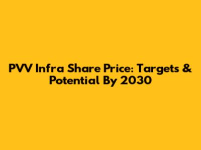 PVV Infra Share Price: Targets & Potential By 2030