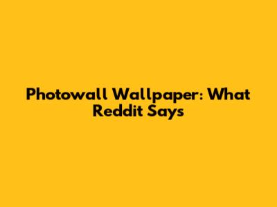 Photowall Wallpaper: What Reddit Says