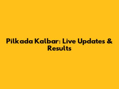 Pilkada Kalbar: Live Updates & Results