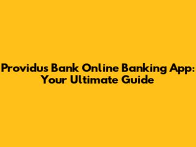 Providus Bank Online Banking App: Your Ultimate Guide