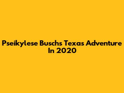 Pseikylese Busch's Texas Adventure In 2020