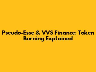 Pseudo-Esse & VVS Finance: Token Burning Explained