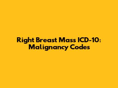 Right Breast Mass ICD-10: Malignancy Codes