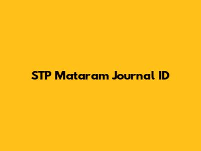 STP Mataram Journal ID