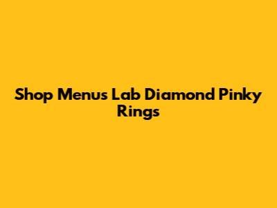 Shop Menu's Lab Diamond Pinky Rings