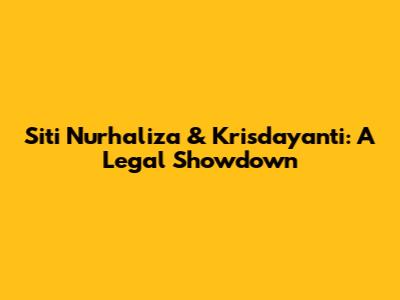 Siti Nurhaliza & Krisdayanti: A Legal Showdown