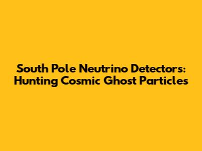 South Pole Neutrino Detectors: Hunting Cosmic Ghost Particles