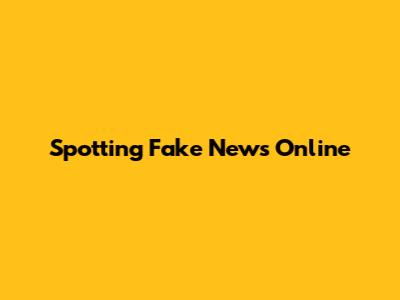 Spotting Fake News Online