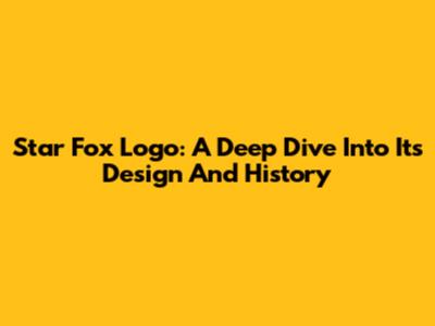 Star Fox Logo: A Deep Dive Into Its Design And History