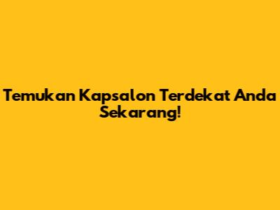 Temukan Kapsalon Terdekat Anda Sekarang!