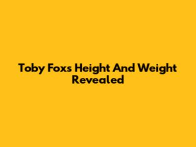 Toby Fox's Height And Weight Revealed