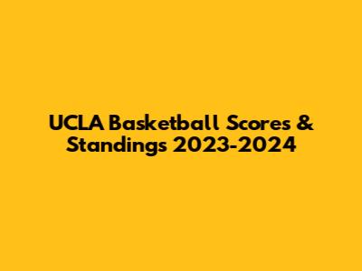UCLA Basketball Scores & Standings 2023-2024