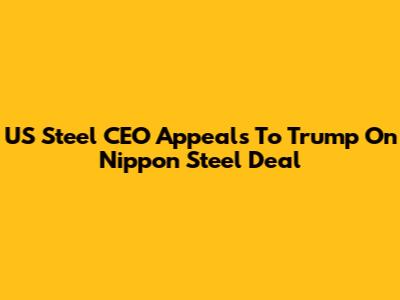 US Steel CEO Appeals To Trump On Nippon Steel Deal