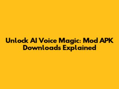 Unlock AI Voice Magic: Mod APK Downloads Explained
