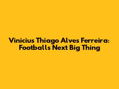 Vinicius Thiago Alves Ferreira: Football's Next Big Thing