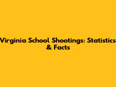 Virginia School Shootings: Statistics & Facts