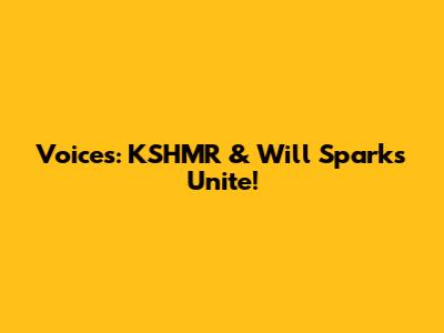 Voices: KSHMR & Will Sparks Unite!