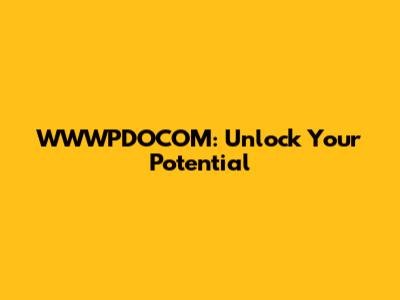 WWWPDOCOM: Unlock Your Potential