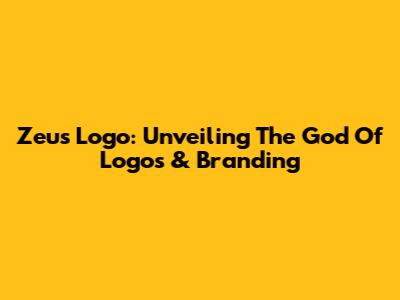 Zeus Logo: Unveiling The God Of Logos & Branding