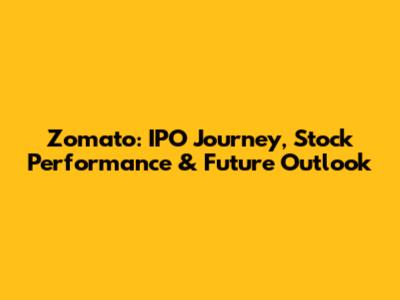Zomato: IPO Journey, Stock Performance & Future Outlook
